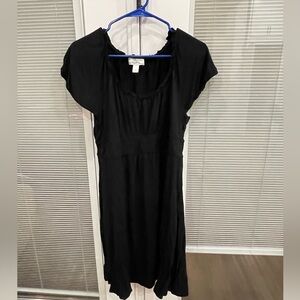 LOFT Black Midi Dress